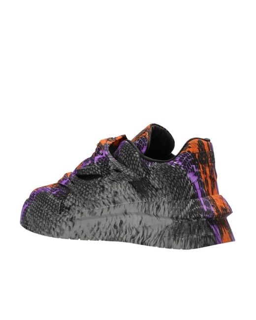 Versace Multicolor Odissea Python Greca-Print Sneakers for men