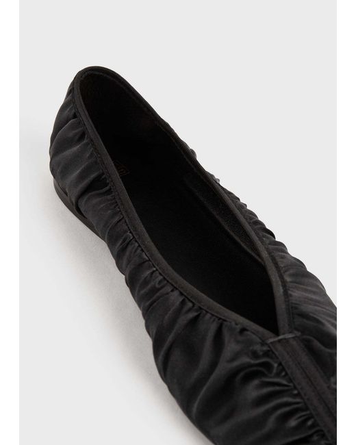 Totême Black Totême The Gathered Ballerina Flats