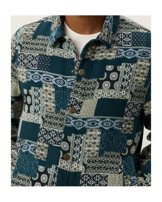 Les Deux Green Ian Jacquard Long-Sleeved Jacket for men
