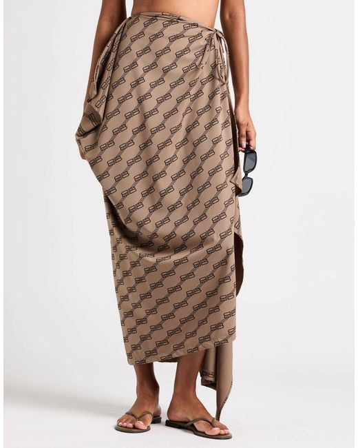 Balenciaga Natural Logo Lace-Up Skirt