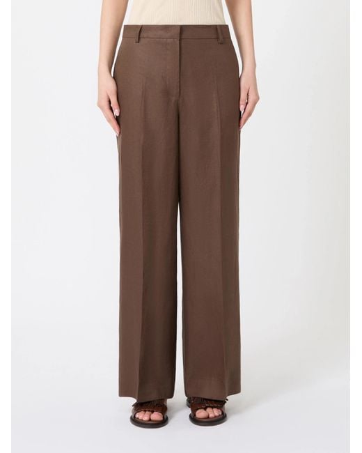 Weekend by Maxmara Brown Casual Pants With Belt Loops