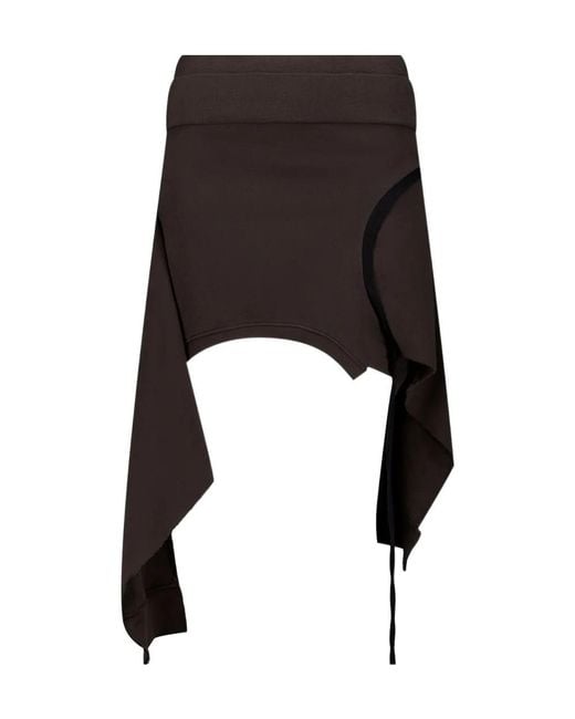 OTTOLINGER Black Upside Down Mini Skirt