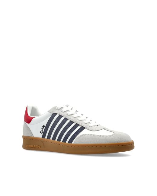 DSquared² White Low-Top Lace-Up Sneakers
