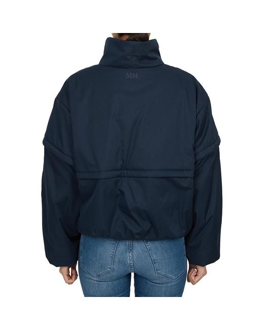 Max Mara Blue Long-Sleeved Cotton-Padded Jacket