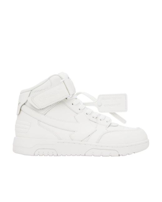 Off-White c/o Virgil Abloh White Logo Tag High-Top Skate Shoes for men