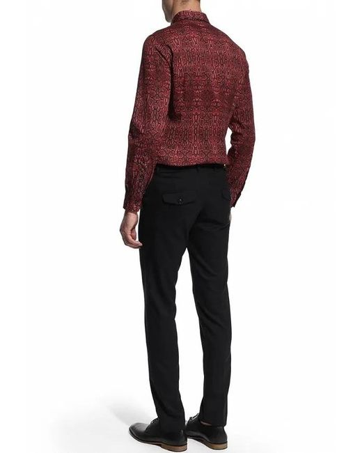 Just Cavalli Red Printed Shirt for men