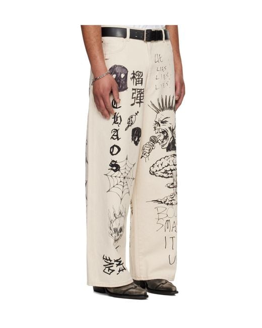Lu'u Dan Natural Belt Loop Jeans for men