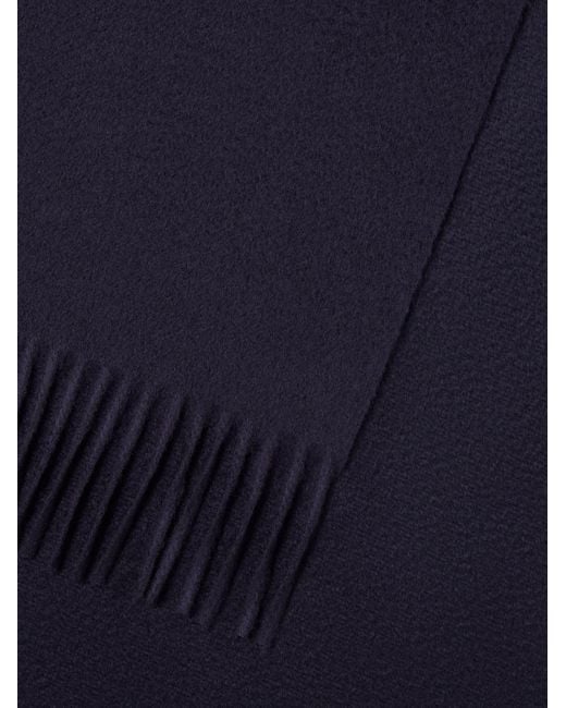 Zegna Blue Oasi Fringed Scarf for men
