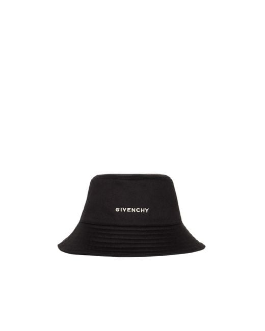 Givenchy Black Logo Embroidered Bucket Hat for men