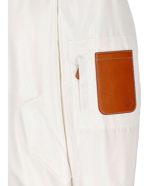 Loro Piana White Zippered Casual Jacket
