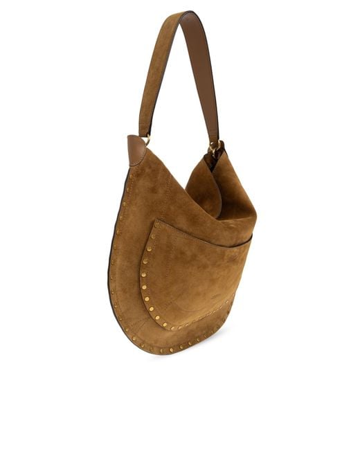 Isabel Marant Brown Studded Shoulder Bag