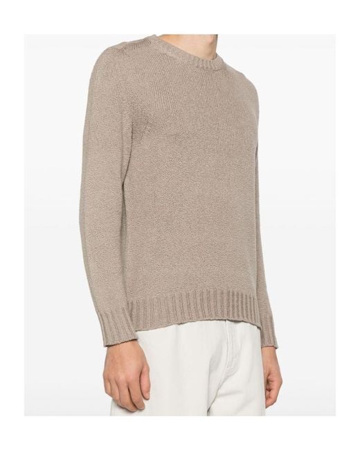 Drumohr Brown Crewneck Pullover for men