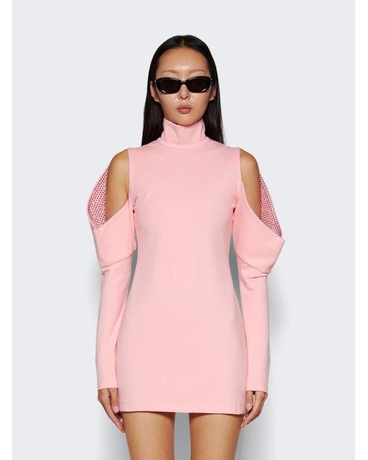 Area Pink Crystal-Embellished Minidress