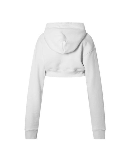 Off-White c/o Virgil Abloh White Cropped Logo Hoodie