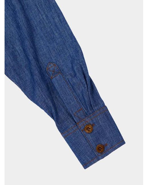 Zimmermann Blue Long Sleeve Denim Shirt