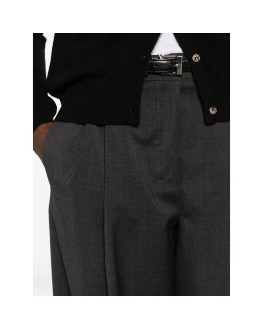 Max Mara Gray Casual Pants With Belt Loops