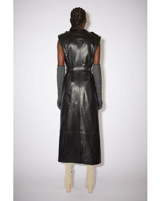 Acne Gray Sleeveless Double-Breasted Coat