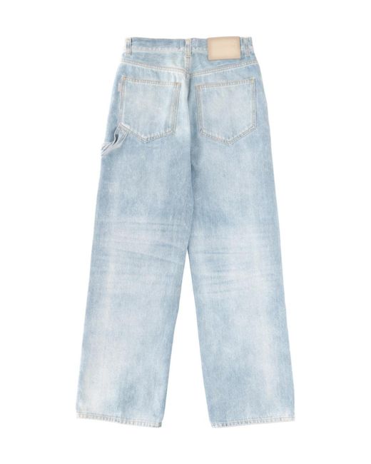 Haikure Blue Relaxed Straight-Leg Jeans