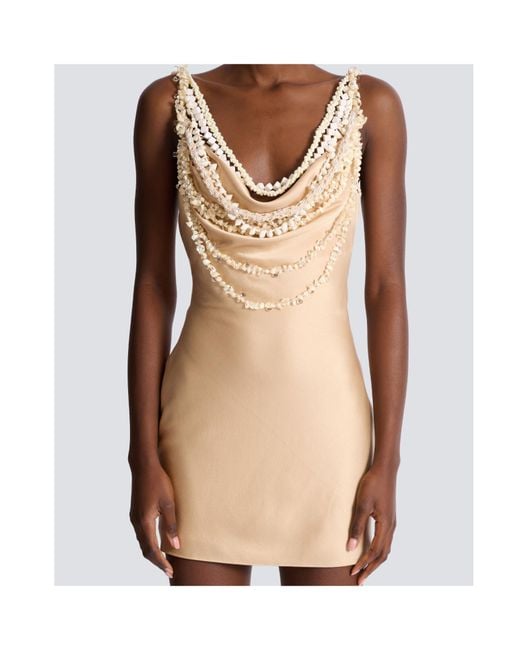 Balmain Natural Silk Shell Dress