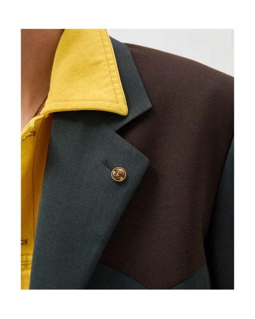 Versace Black Contrast Yoke Blazer
