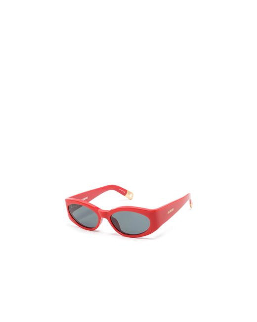 Jacquemus White Oval Frame Sunglasses