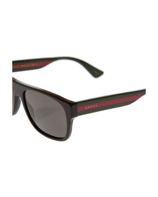 Gucci White Eyewear Rectangular Frame Sunglasses for men