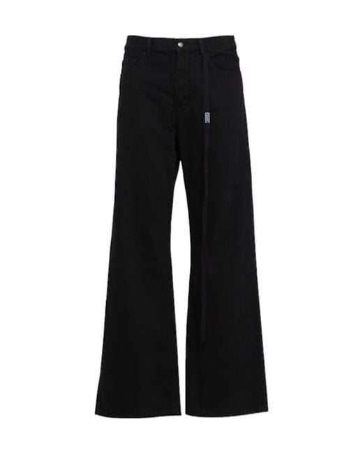 Ann Demeulemeester Black Modes 5-Pocket High Waist Straight Pants for men