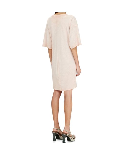 DIESEL White Knot-Detail Mini Dress