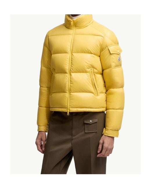 Moncler Yellow Levitha Hooded Short Down Jacket for men