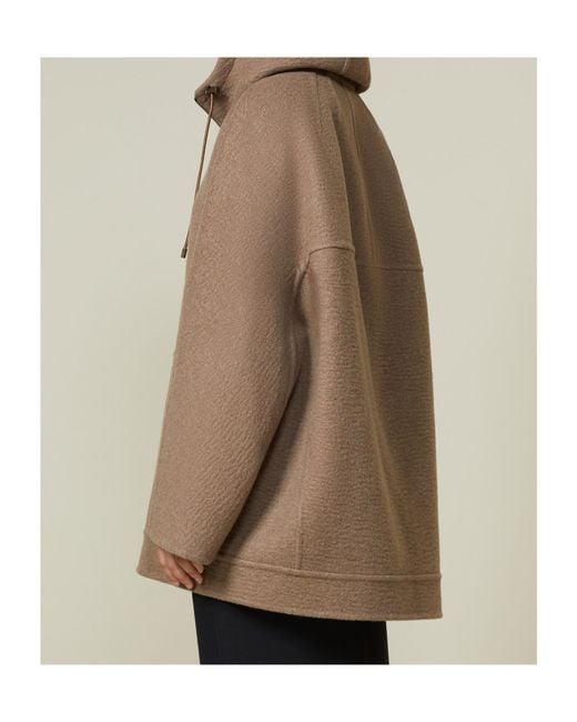 Max Mara Natural Atelier Hooded Oversized Coat