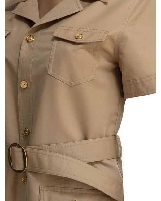 Céline Natural Short Sleeve Dress