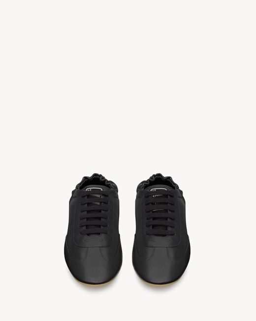 Saint Laurent Black "Lewis" Leather Sneakers for men