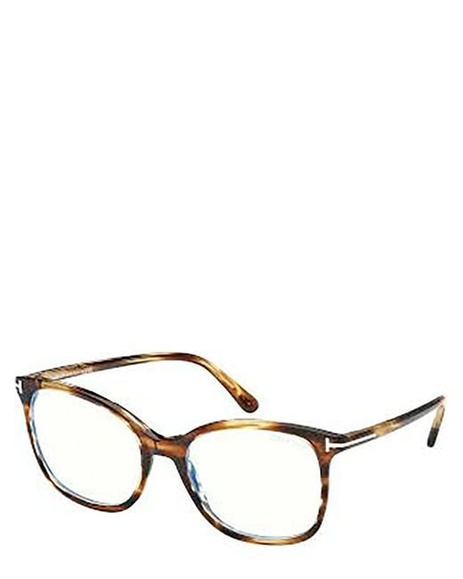 Tom Ford Metallic Geometric-Frame Glasses