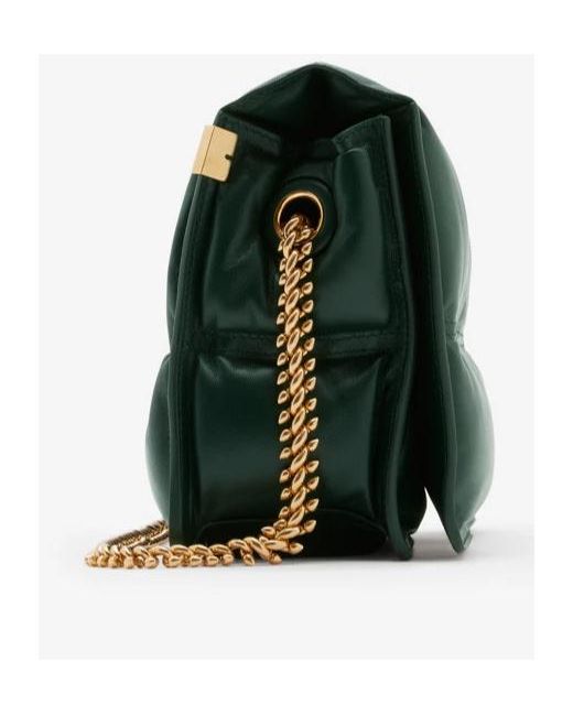 Burberry Green Snip Quilted Chain-Link Crossbody Bag