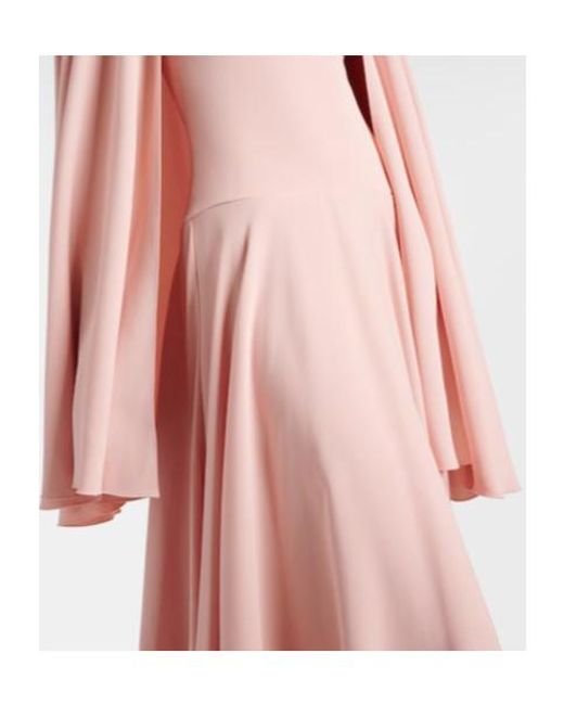 Giambattista Valli Pink Pleated Caped Gown