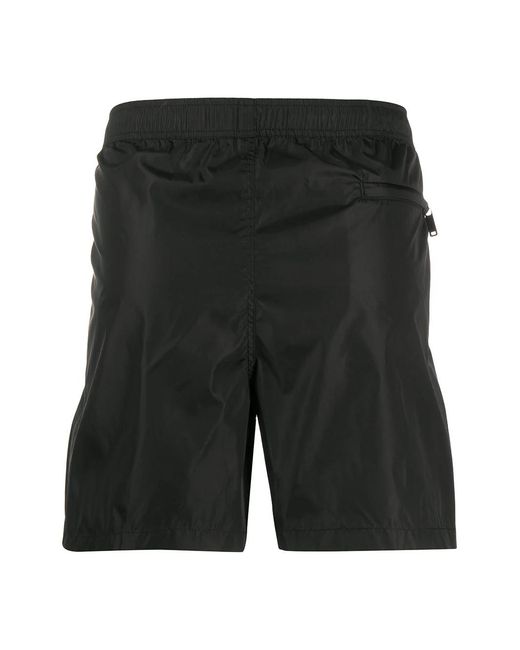 Valentino Black Vltn Logo Patch Swim Shorts for men