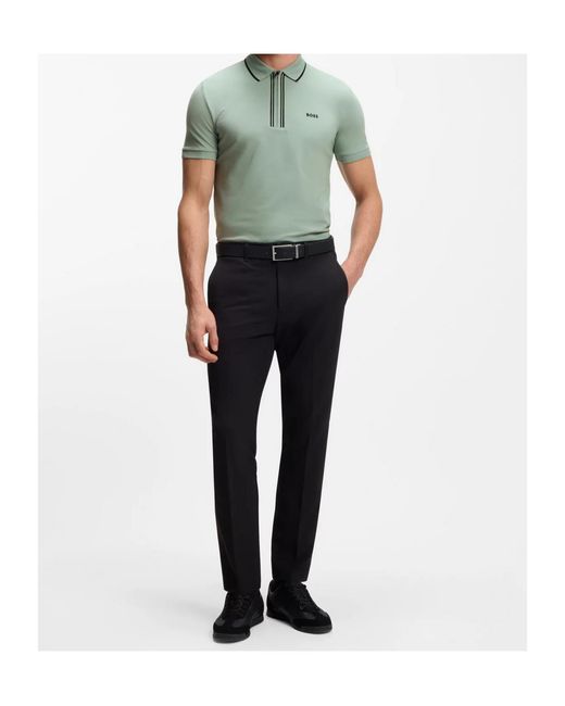 Boss Green Boss Zip Placket Polo Shirt for men