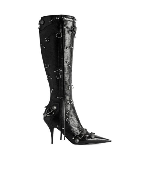 Balenciaga Women 'Cagole' Black Pointed Pump In Leather Woman Balenciaga