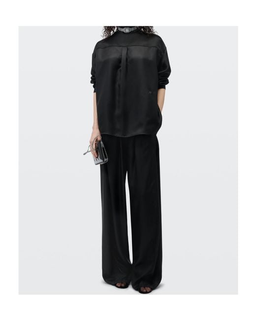 Alexander Wang Black Shirt With Exposed-Seam Detailing
