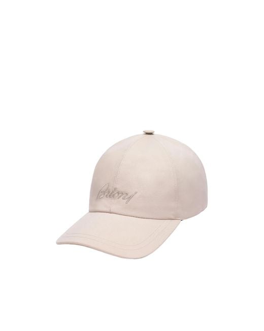Brioni Natural Logo Embroidered Baseball Cap for men