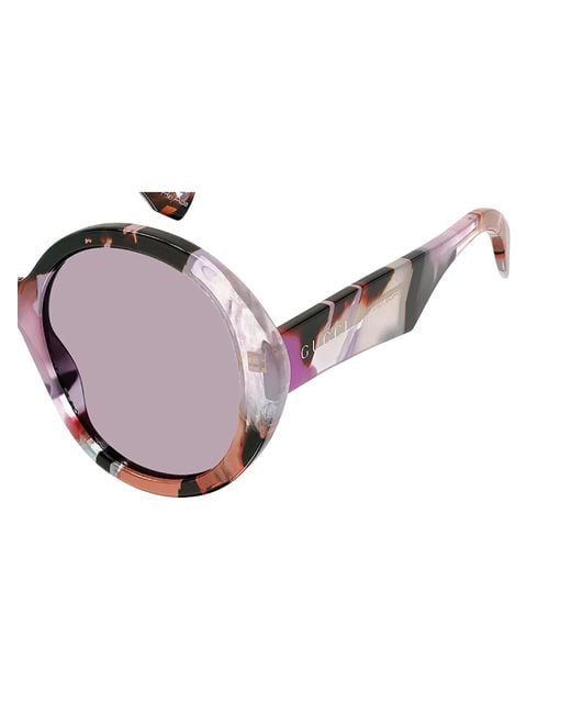 Gucci Purple Eyewear Round Frame Sunglasses