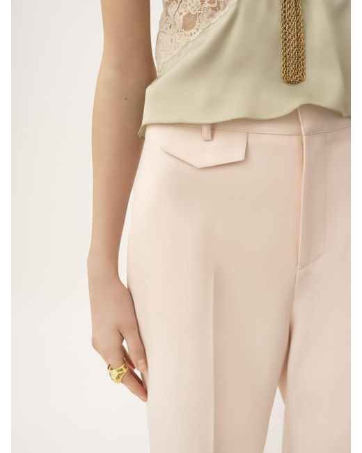 Chloé White Chloé High-Waisted Flared Trousers