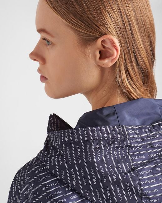 Prada Blue Zippered Casual Jacket