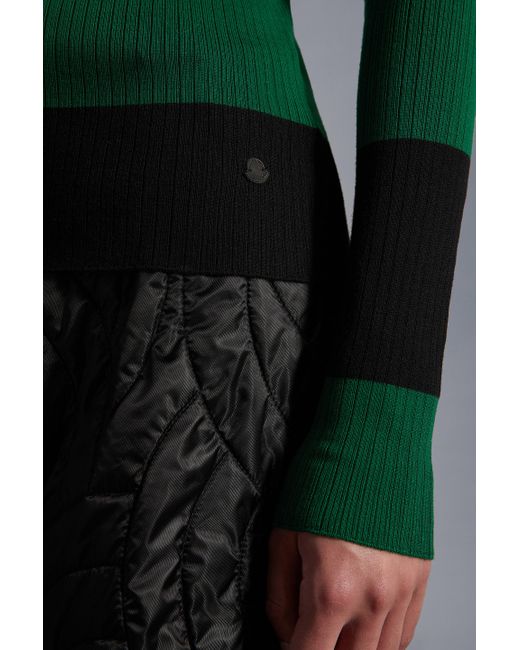 Moncler Green Wool Polo Shirt
