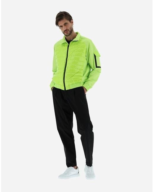 Herno Green Quilted Zip-Up Down Jacket for men