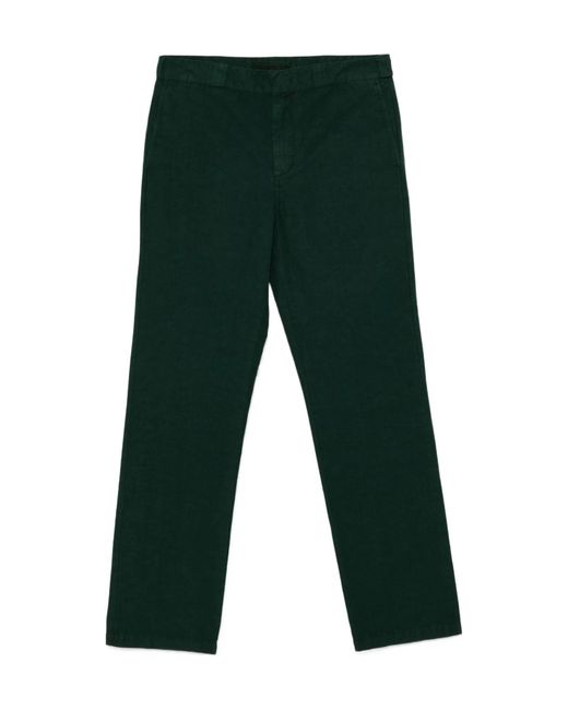 Aspesi Green Straight-Leg Casual Pants for men