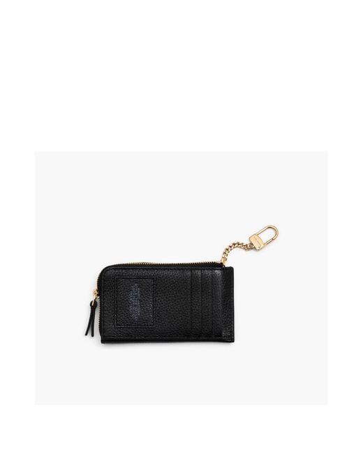 Marc Jacobs Black The Leather Top Zip Wallet