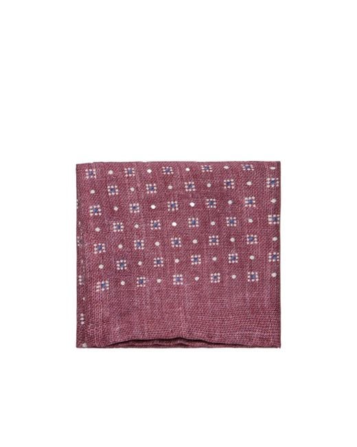 Brunello Cucinelli Purple Polka Dot Pocket Square for men