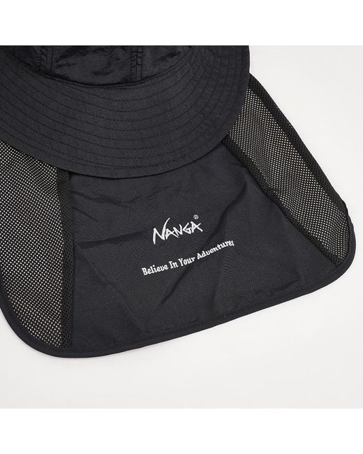 NANGA Black Tusser Sun Hat for men