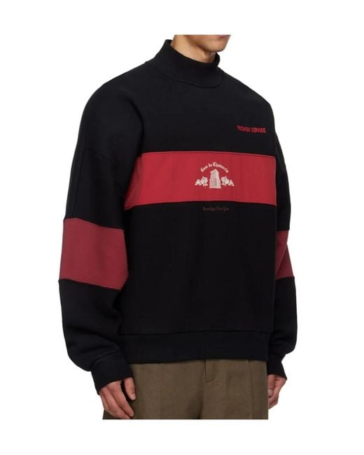 Willy Chavarria Black Casa De Chavarria Crewneck Sweatshirt for men